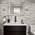 Modern Black Metal Wall Sconce with Crystal Clear Glass Rods for Bathroom Set of 2